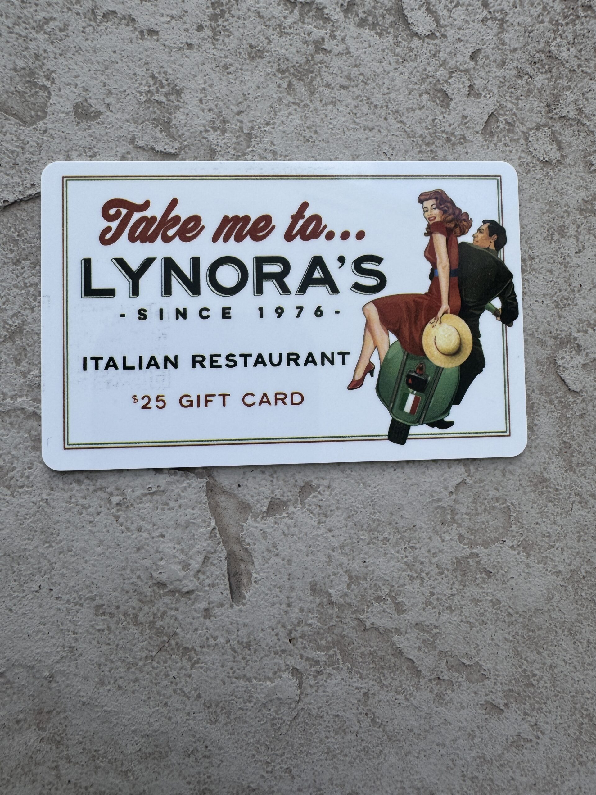 Lynora's Italian Restaurant $25 gift card