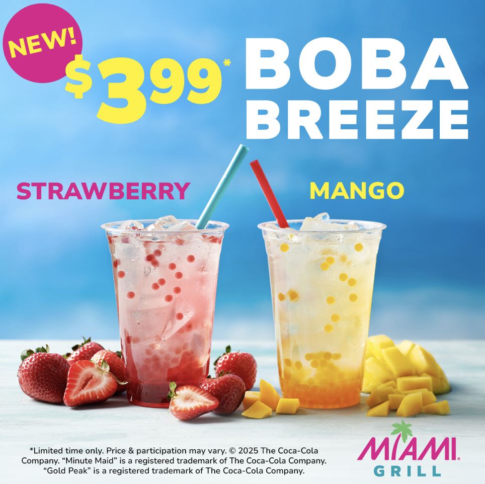 BOBALICIOUS Has Arrived: Miami Grill Launches New Boba Breeze LTO
