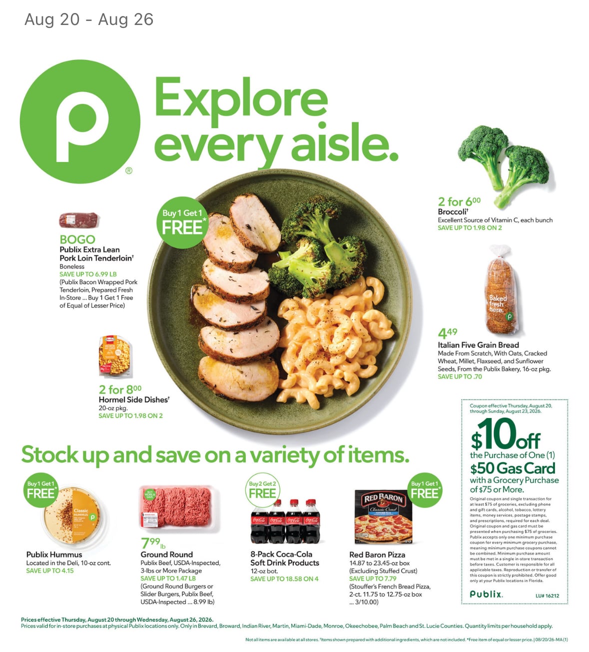 An Example of the gas gift card coupon offered by Publix. It's usually located on the lower right corner of their weekly ad/flyer; if they are offering this promotion.