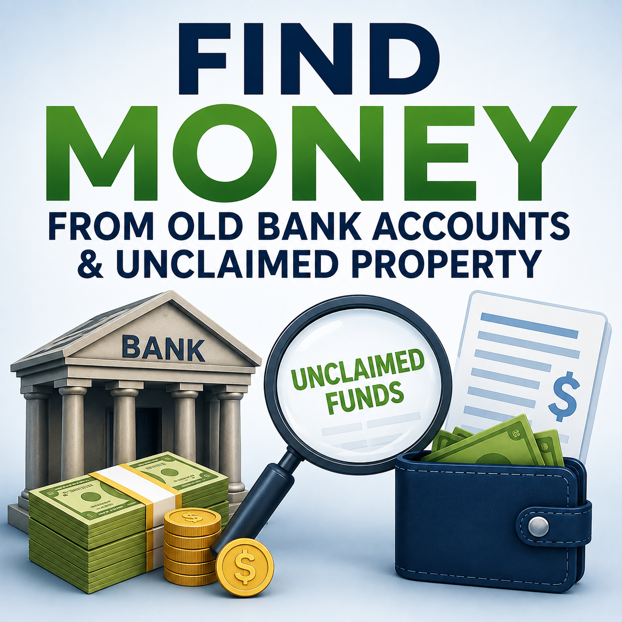 How to find money from old bank accounts and unclaimed property