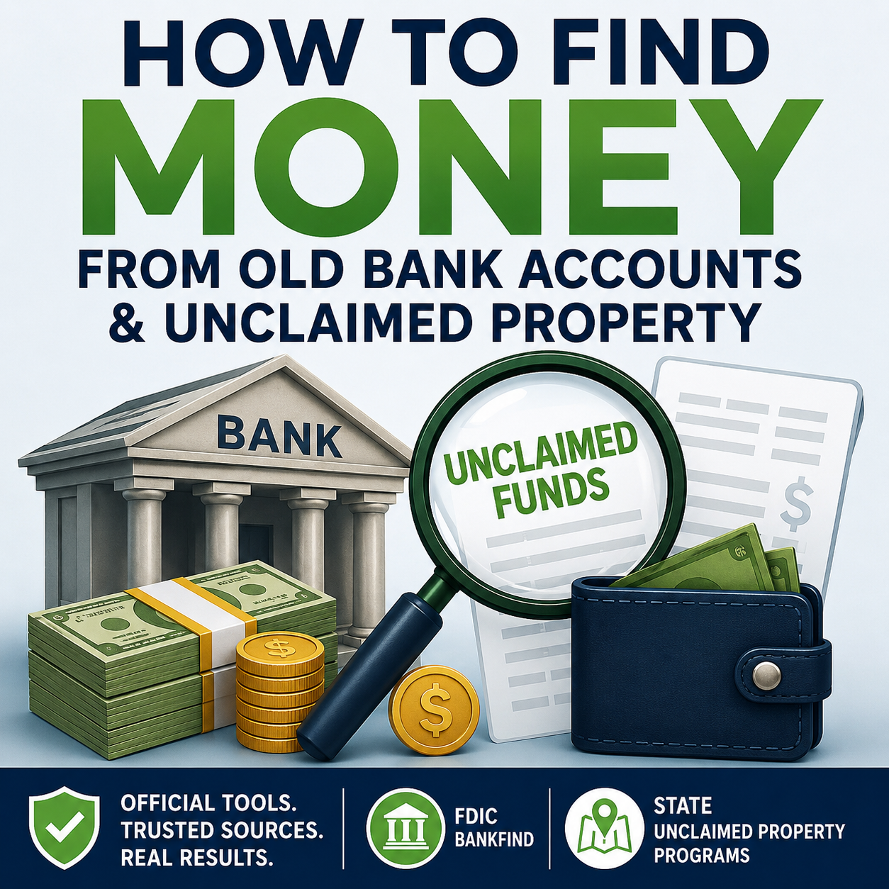 Find unclaimed funds from old bank accounts
