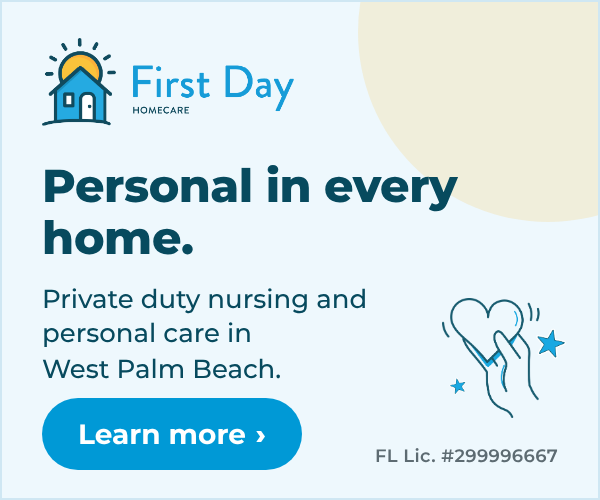 First Day Home Care West Palm Beach: Personal in every home. Private duty nursing and personal care. Learn more. FL Lic. #299996667