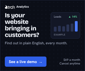 TRCH Analytics: Is your website bringing in customers? Find out in plain English. See a live demo.