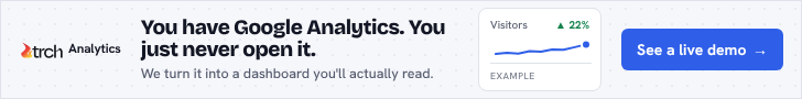TRCH Analytics: You have Google Analytics. You just never open it. See a live demo.